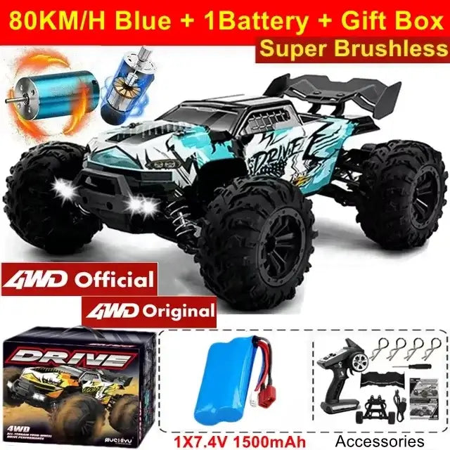 80KM/H Super Brushless 50KM/H Brushed RC Car 4WD 1:16 Sportsman Specialty Products