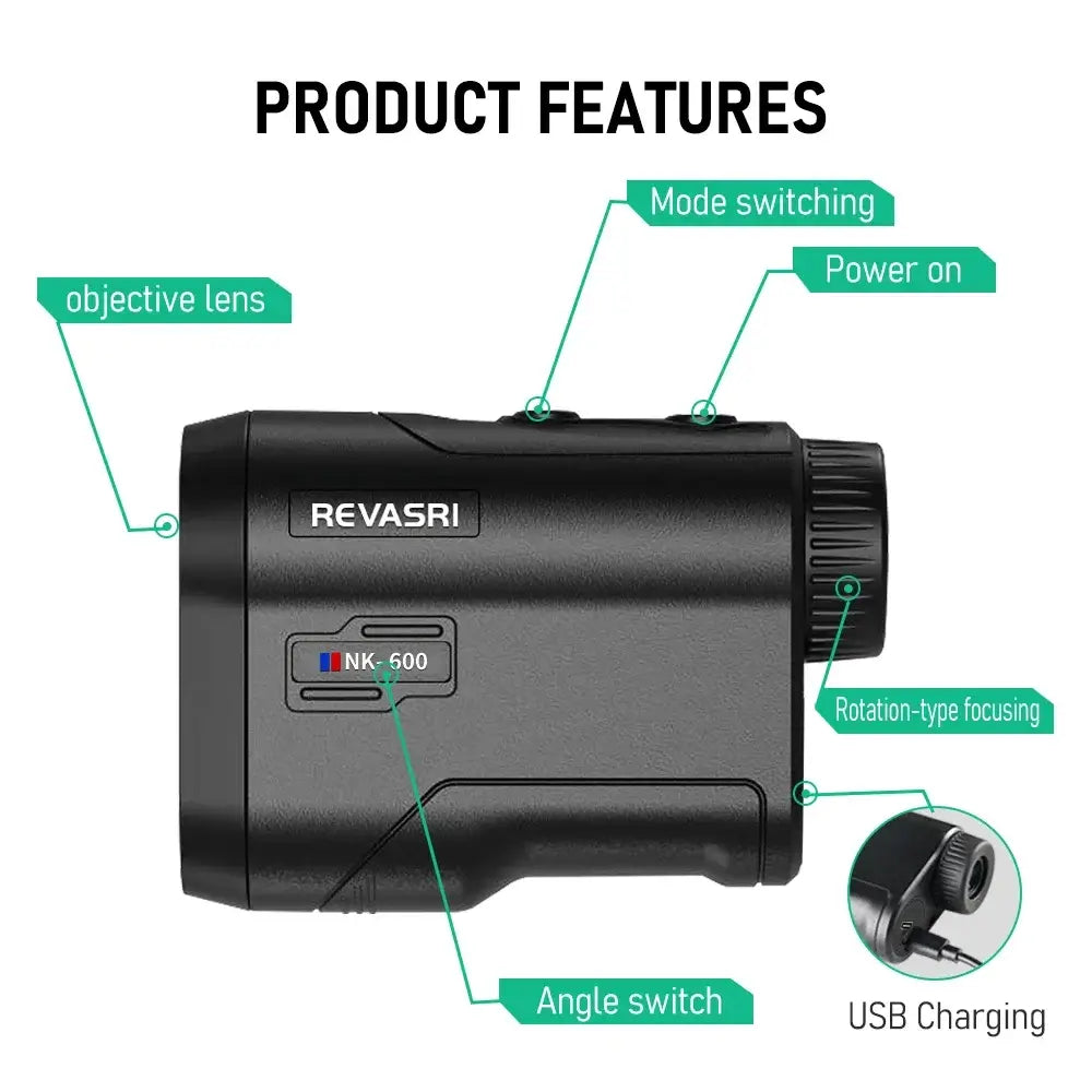 REVASRI 600M/Yard Golf Laser Rangefinder Slope Compensation Sportsman Specialty Products