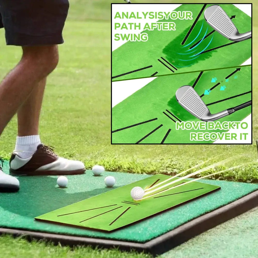 Golf Training Mat Swing Track Practice Marking Pad Detection Batting Ball Trace Sportsman Specialty Products