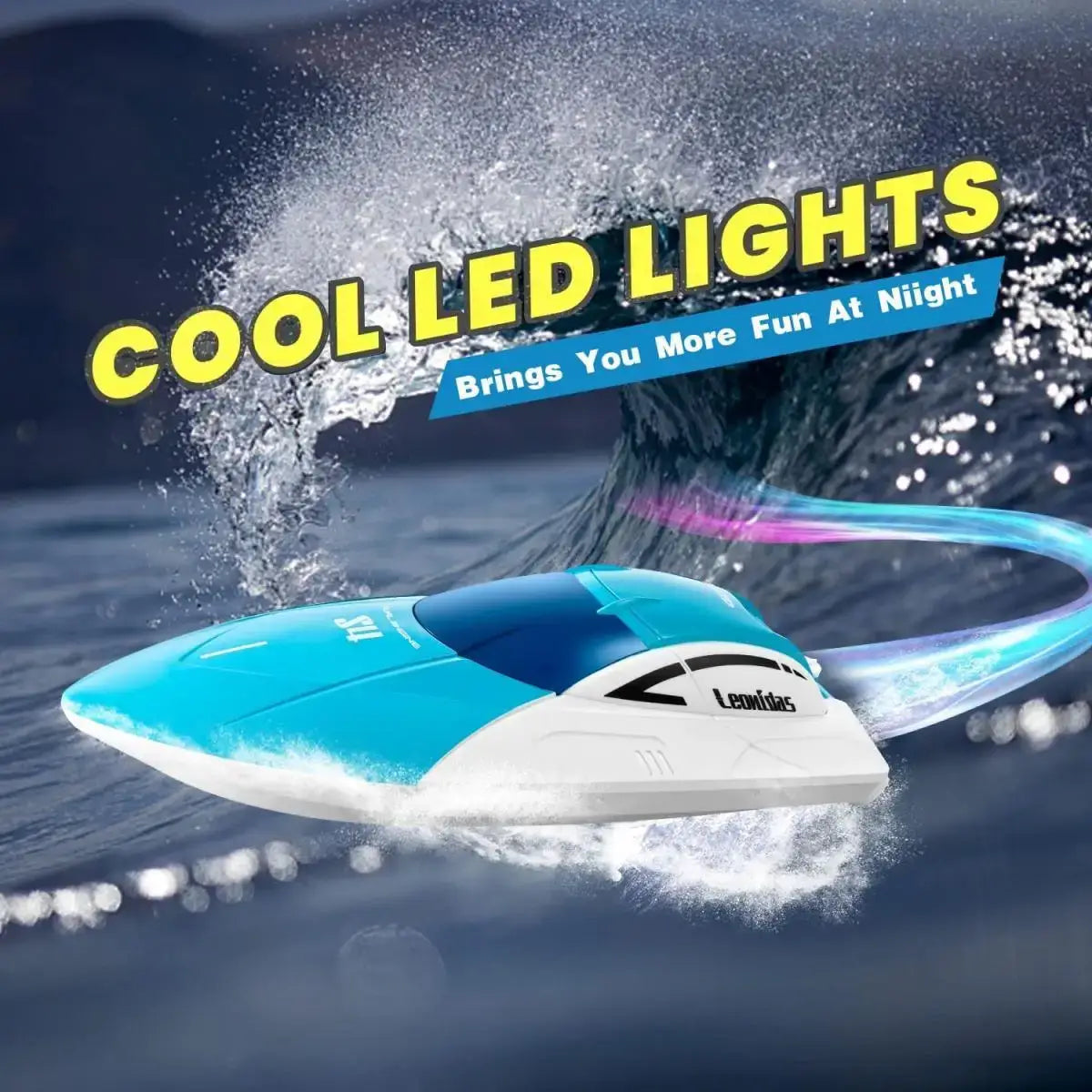 4DRC S4 RC Boat, Remote Control Boat 2.4GHz High Speed Sportsman Specialty Products