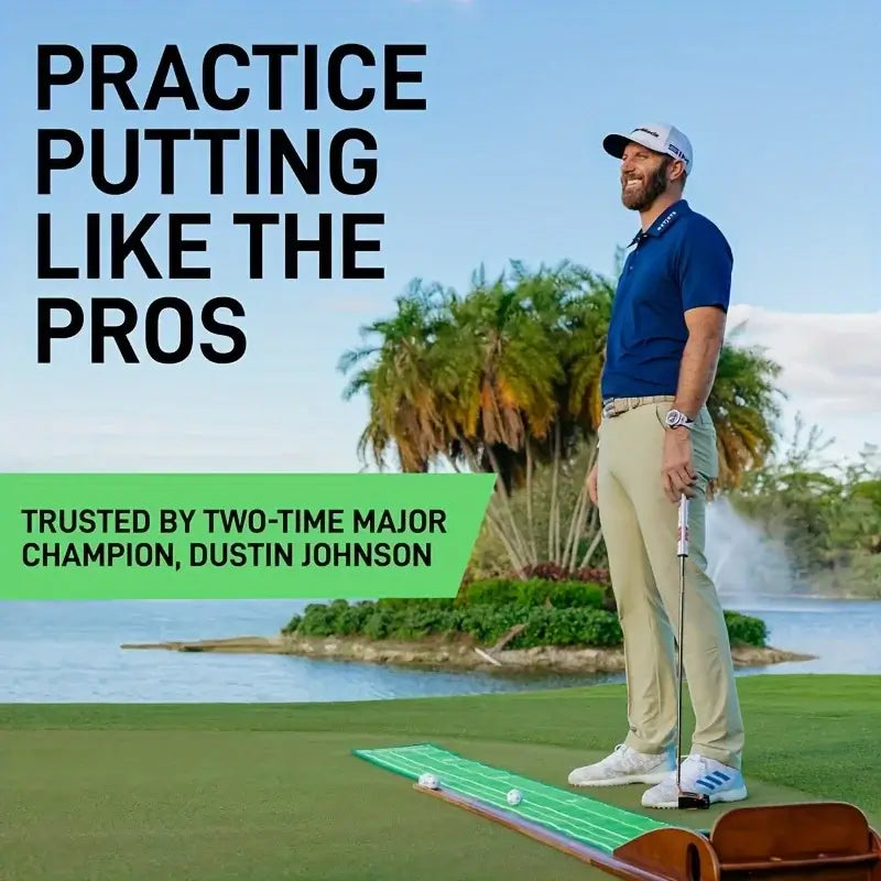Sportsman Specialty Products PRACTICE Putting Mat - Indoor Golf Putting Green with 1/2 Hole Training