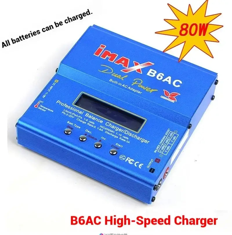 New 110 RC Cars RC HNR iMAX B6AC 80W High-Speed Charger for charging all batteries