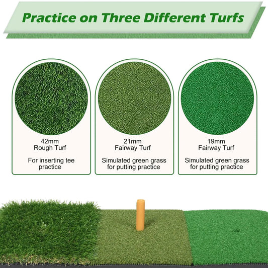 Golf Hitting Mat 30*60Cm Indoor Outdoor Mini Practice Durable