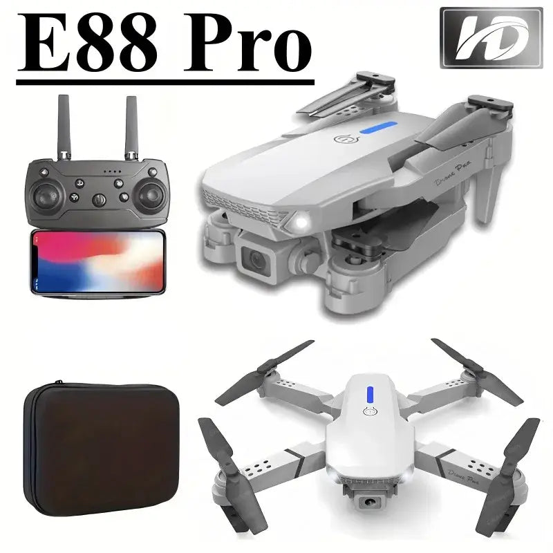 E88 HD Camera Drone with WiFi FPV - Foldable Long Flight Time