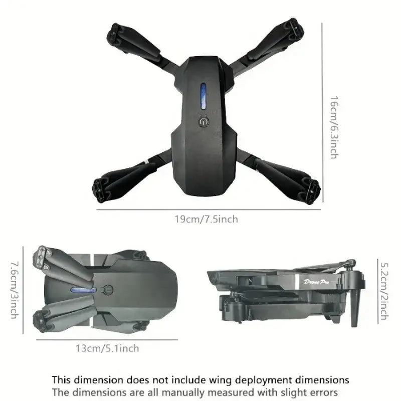 E88 HD Camera Drone with WiFi FPV - Foldable Long Flight Time