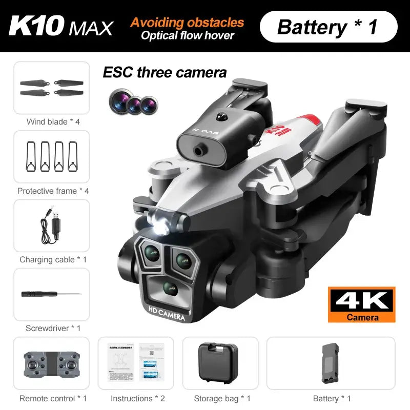 K10 Max/E88 Drone 4K Optical Flow Positioning High-Definition Sportsman Specialty Products