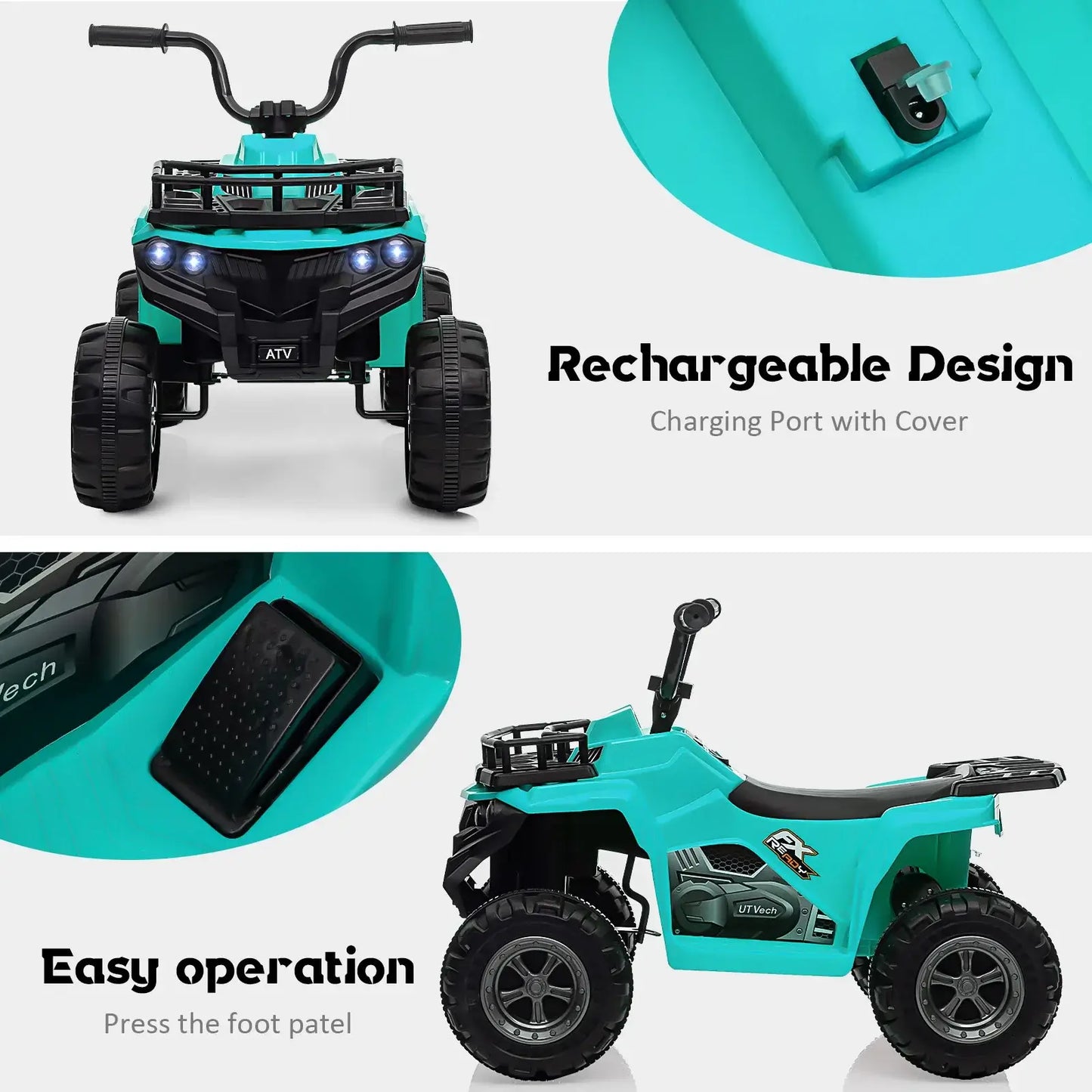 Kids Ride On ATV, 12V Battery Powered Electric Vehicle With Remote Control Sportsman Specialty Products