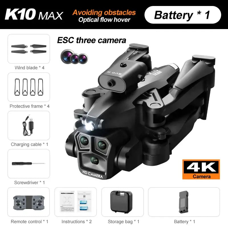 K10 Max/E88 Drone 4K Optical Flow Positioning High-Definition Sportsman Specialty Products