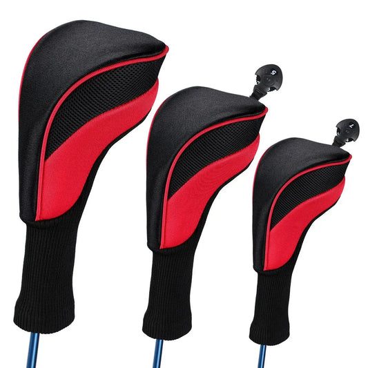 3Pcs/Set Club Heads Cover Soft Wood Golf Club Driver Headcovers Professional Sportsman Specialty Products