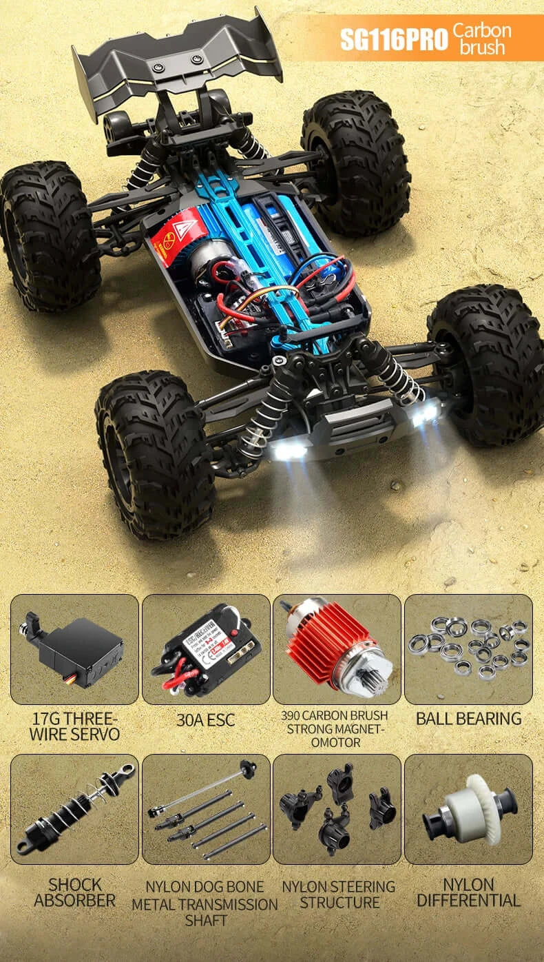 ZLL SG116 MAX 1:16 High Speed Drift Racing 80KM/H Brushless Motor Sportsman Specialty Products
