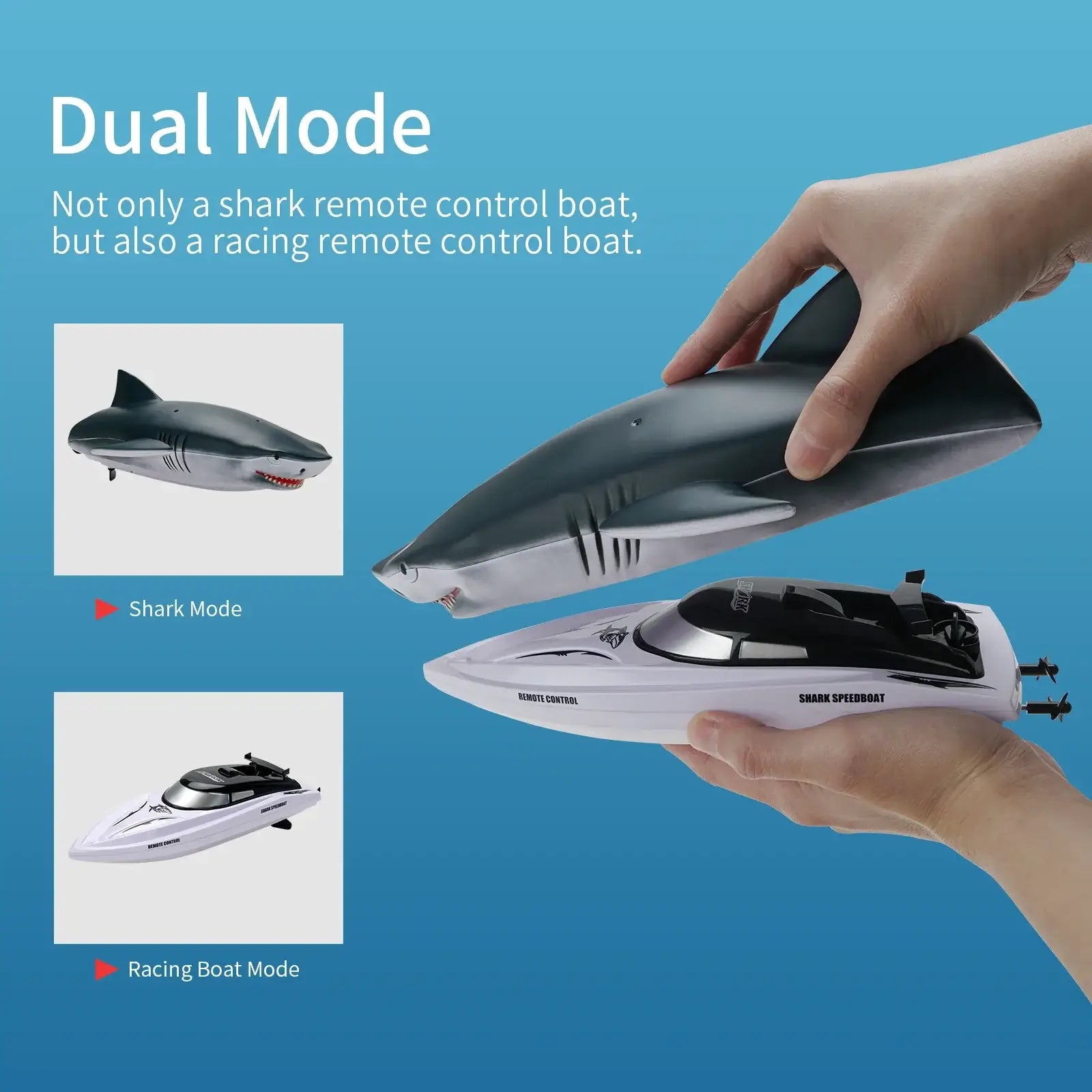 RC Speed Boat Electric Toys for Kids Boys 2 In 1 Remote Control Racing Boats Sportsman Specialty Products