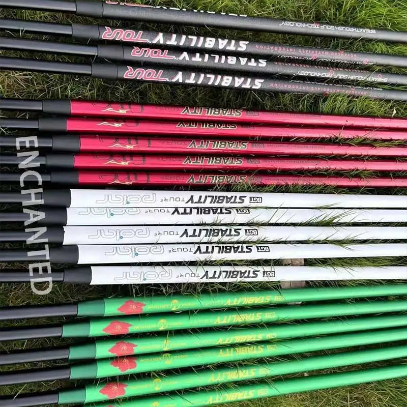 Golf Putters Shaft Adapter featuring Stability Tour carbon steel shafts in various colors, ideal for enhanced performance on the green.