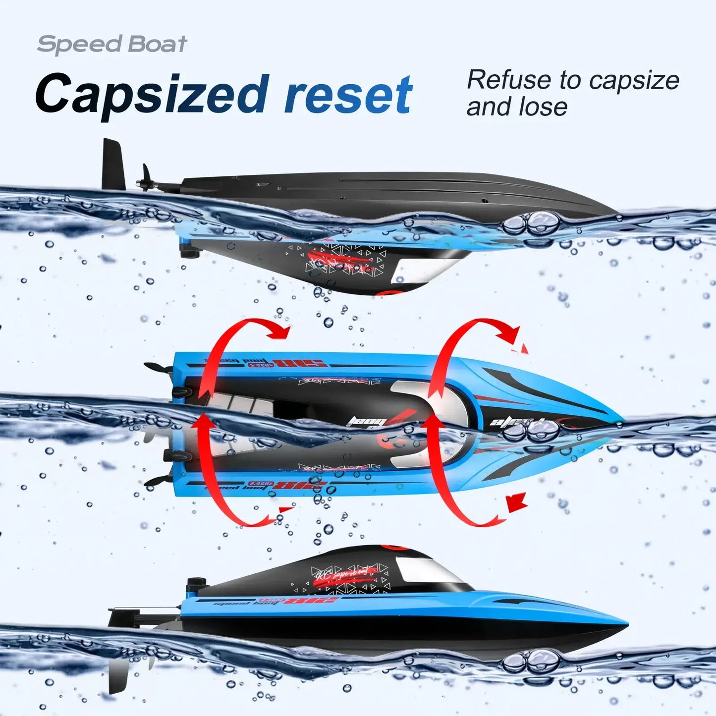 RC High Speed Boat 40Kmh Waterproof Remote Control Boats Sportsman Specialty Products