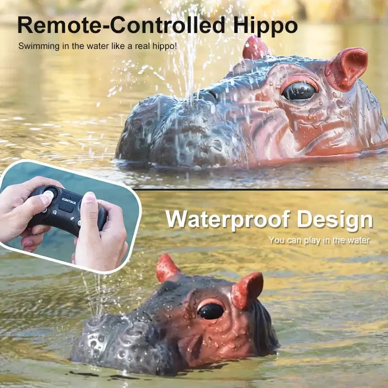 2.4GHz Rc Hippo Spray water Toys Remote Control Boat Sportsman Specialty Products