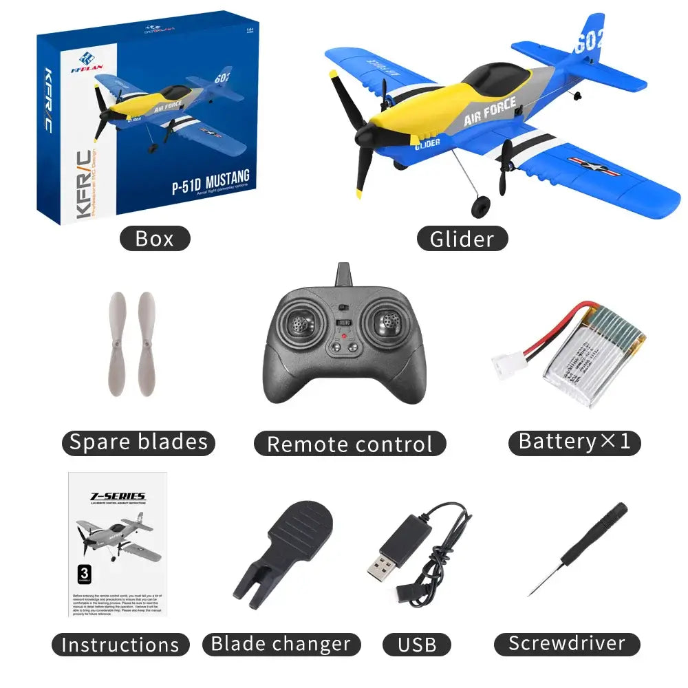 KF602 RC Plane 2.4GHz Radio Control Glider Foam Fighter Jet Sportsman Specialty Products