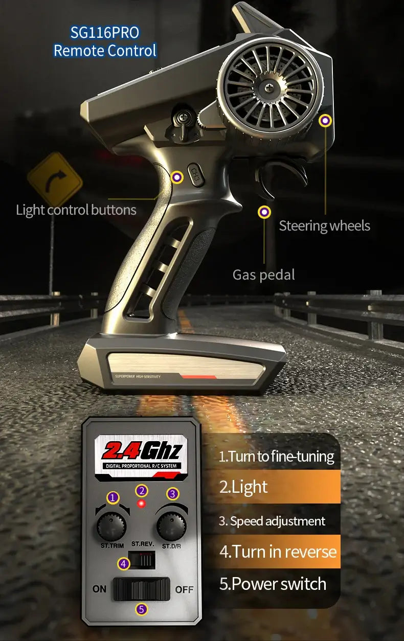 ZLL SG116 MAX 1:16 High Speed Drift Racing 80KM/H Brushless Motor Sportsman Specialty Products