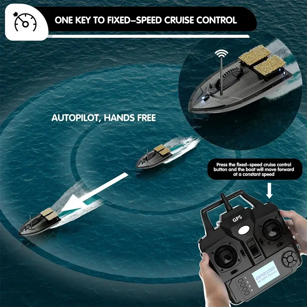 Fishing Bait Boat,500m Control, Endurance Max 8 Hours, Fish Finder Sportsman Specialty Products