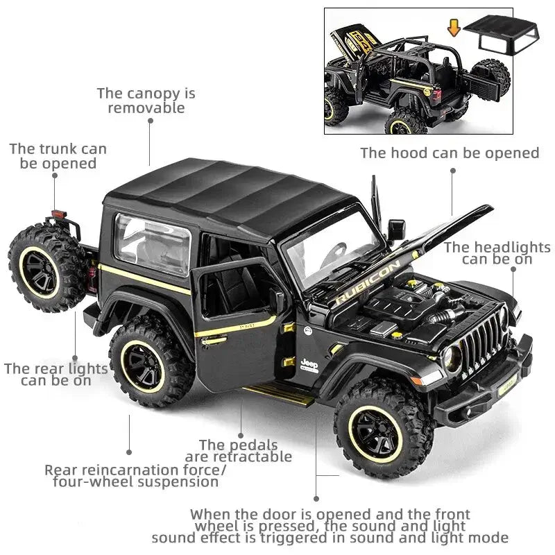 Off-Road 7 Door for Wrangler Diecast Toy Car Model, 1/32 Scale Sportsman Specialty Products