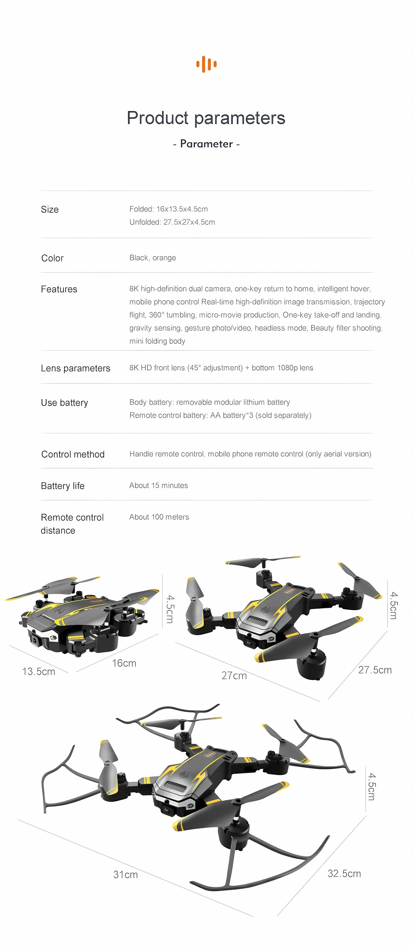QJ S6/G6 GPS Drone 4K Professional HD Camera Foldable Quadcopter
