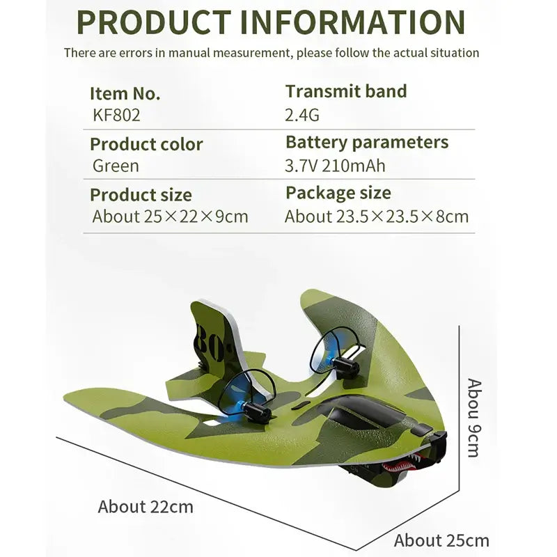 RC Plane 2.4G Remote Control Airplane Sportsman Specialty Products
