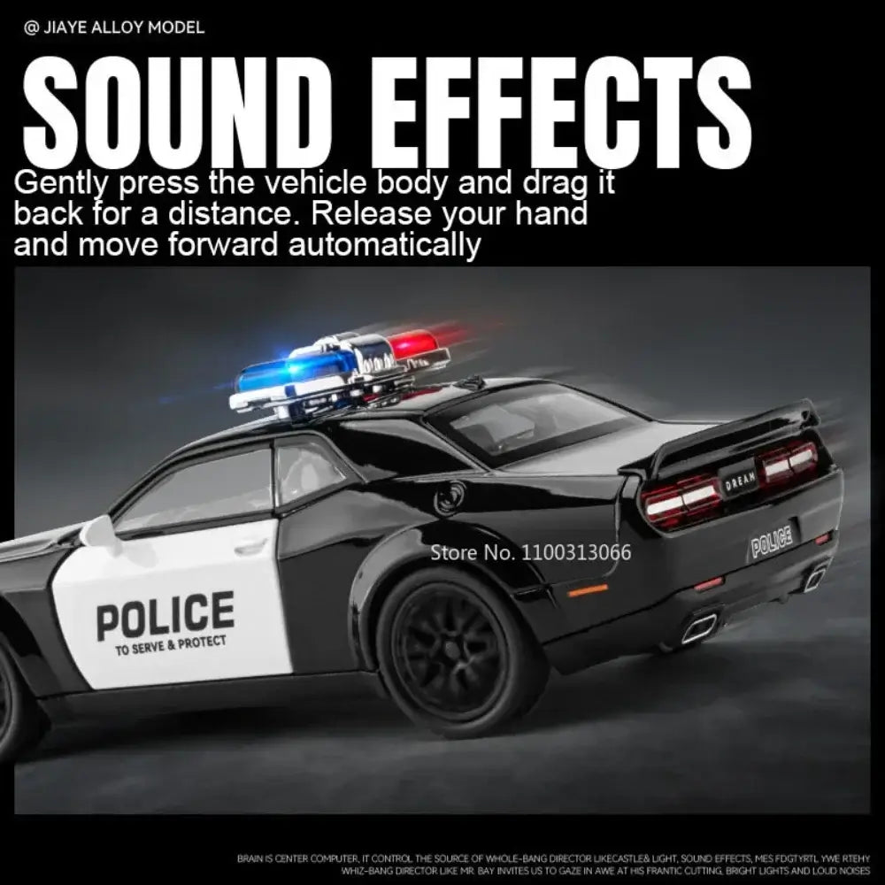 1:32 Scale Police Alloy Car Model Toys Metal Diecasts Vehicle Model with Light Sportsman Specialty Products