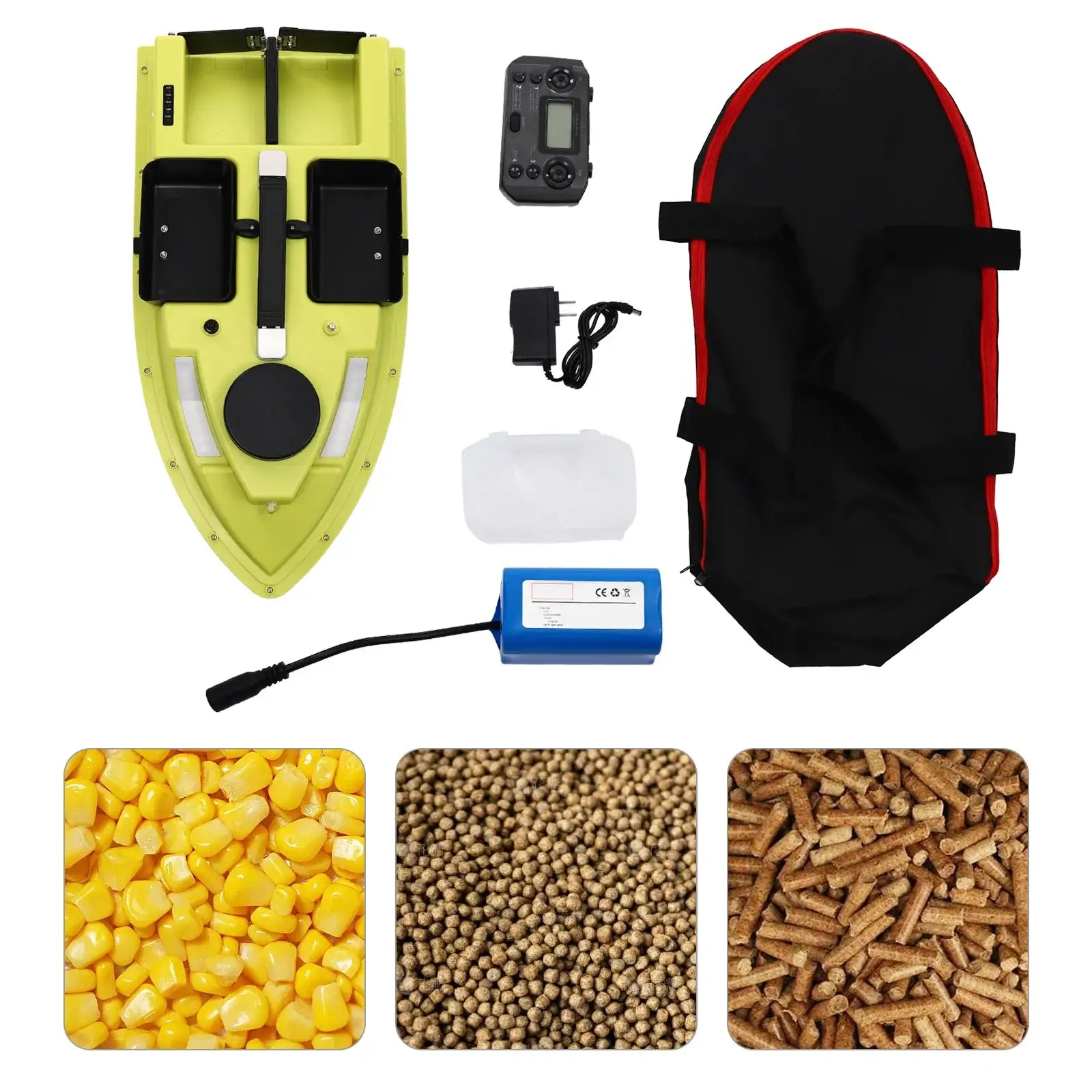 GPS RC Bait Boat for Fishing w/5200mAh Battery LED Screen Fishing Bait Boat Sportsman Specialty Products