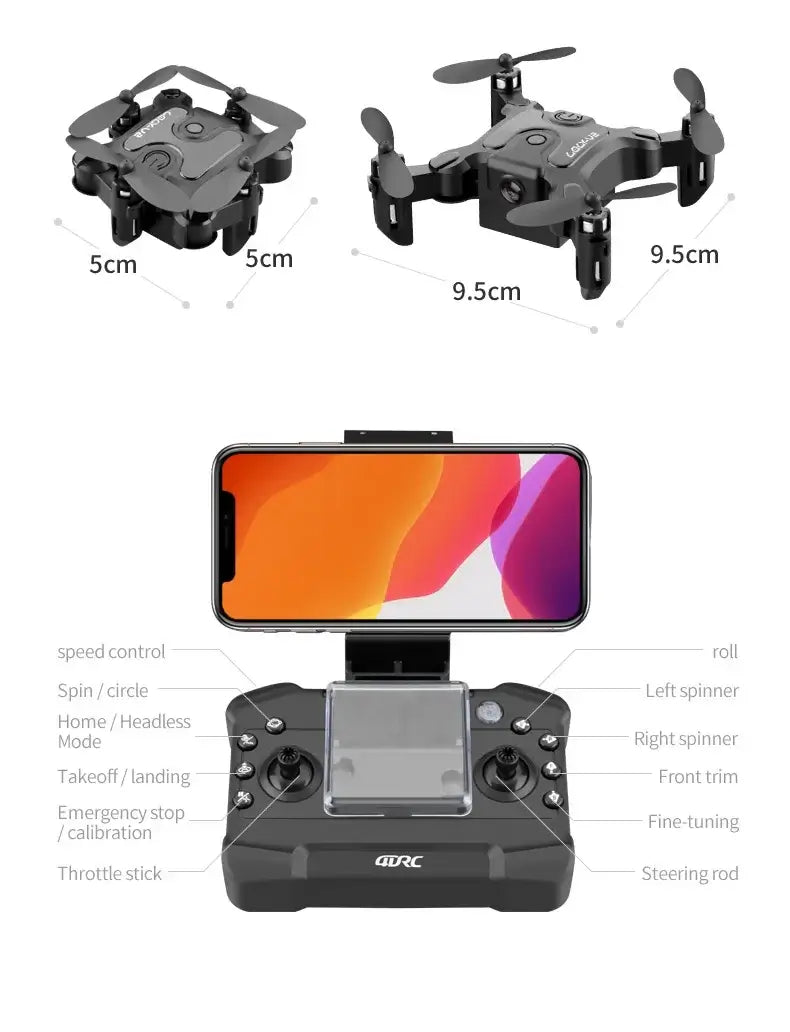 Xiaomi V2 Mini Drone Professional 8k Hd Camera 5g Wifi Fpv Air Pressure Sportsman Specialty Products