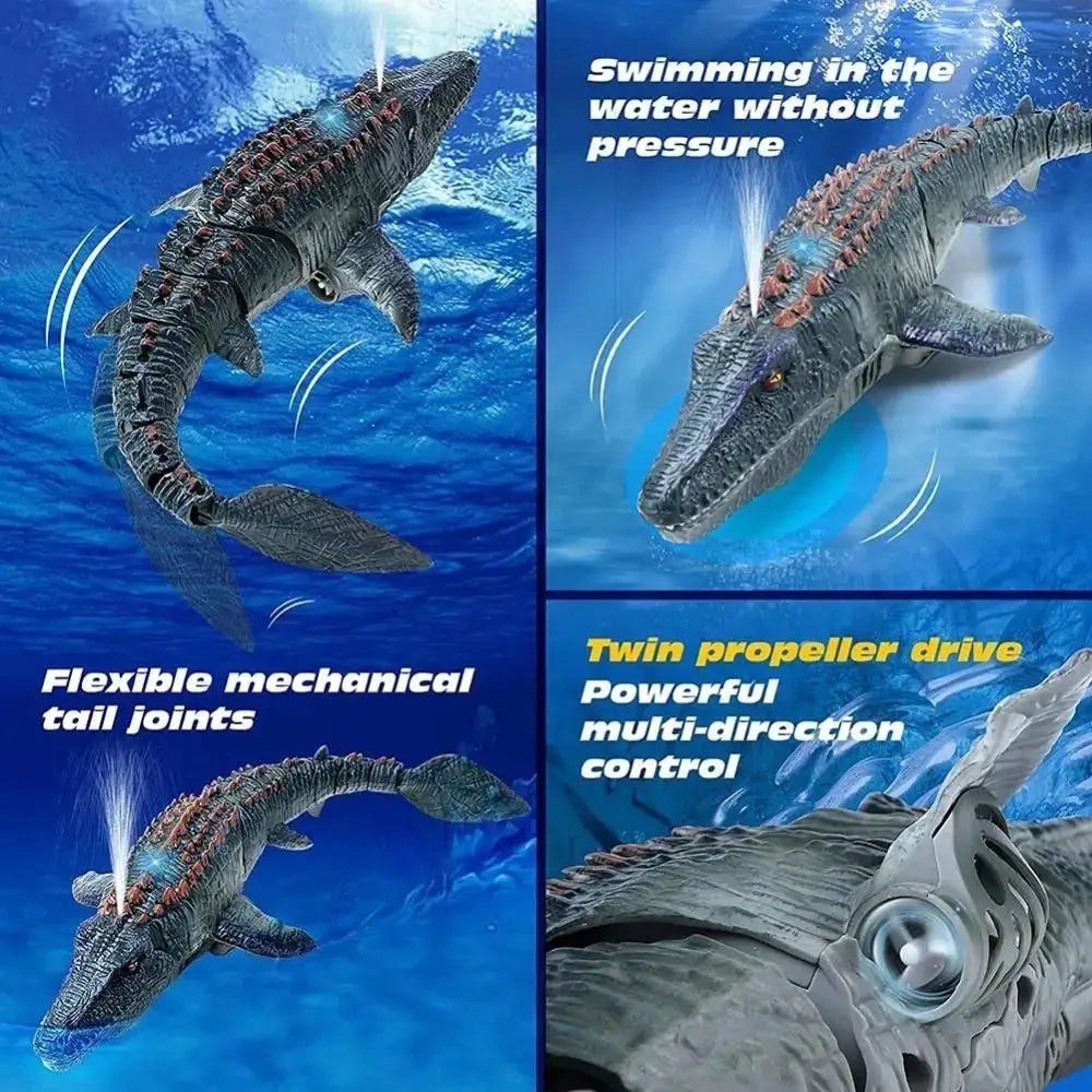 Rc Boat Simulation Mosasaurus remote control Ship Animal Sportsman Specialty Products