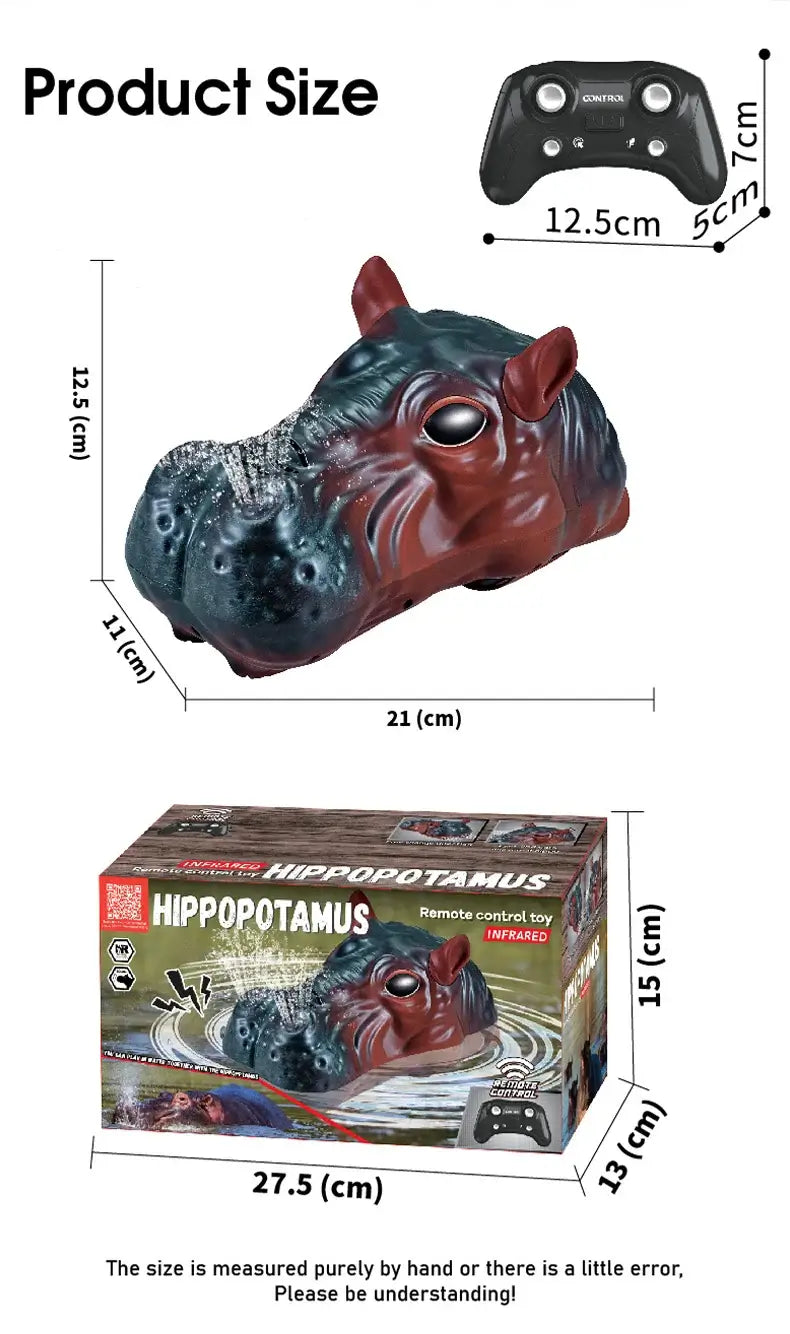 2.4GHz Rc Hippo Spray water Toys Remote Control Boat Sportsman Specialty Products