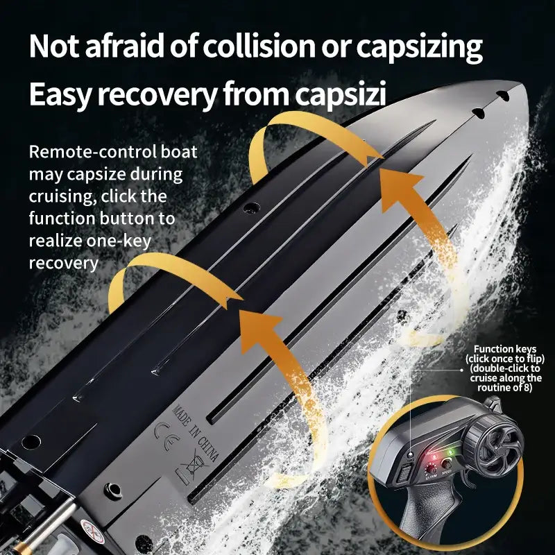 RC Battery Boat 2.4Ghz 25km/h High-Speed Remote Control Sportsman Specialty Products