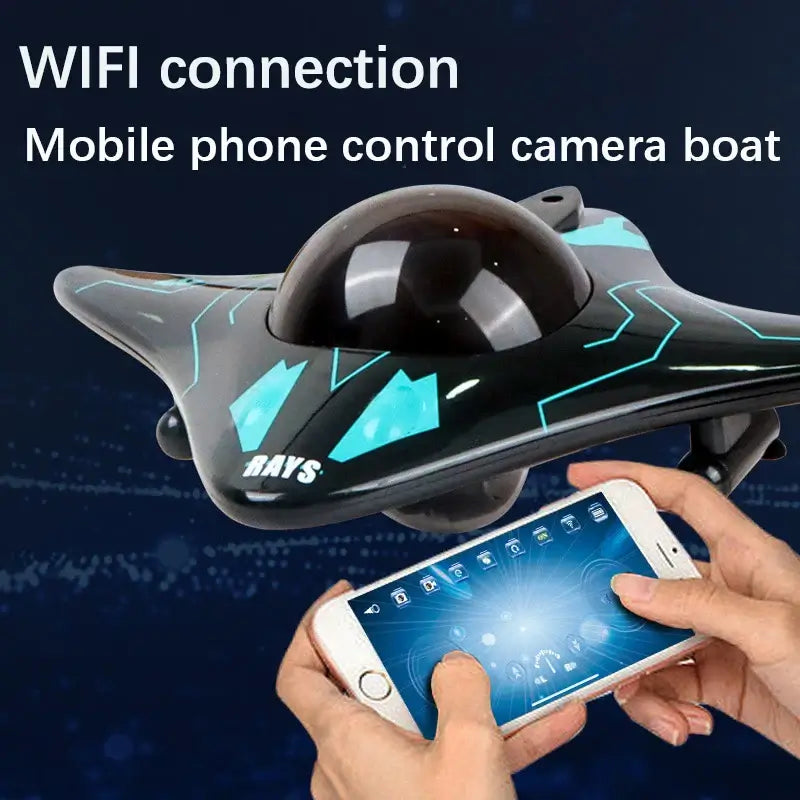 Mini WIFI RC Boat Six-way Submarine Diving Real-time Sportsman Specialty Products