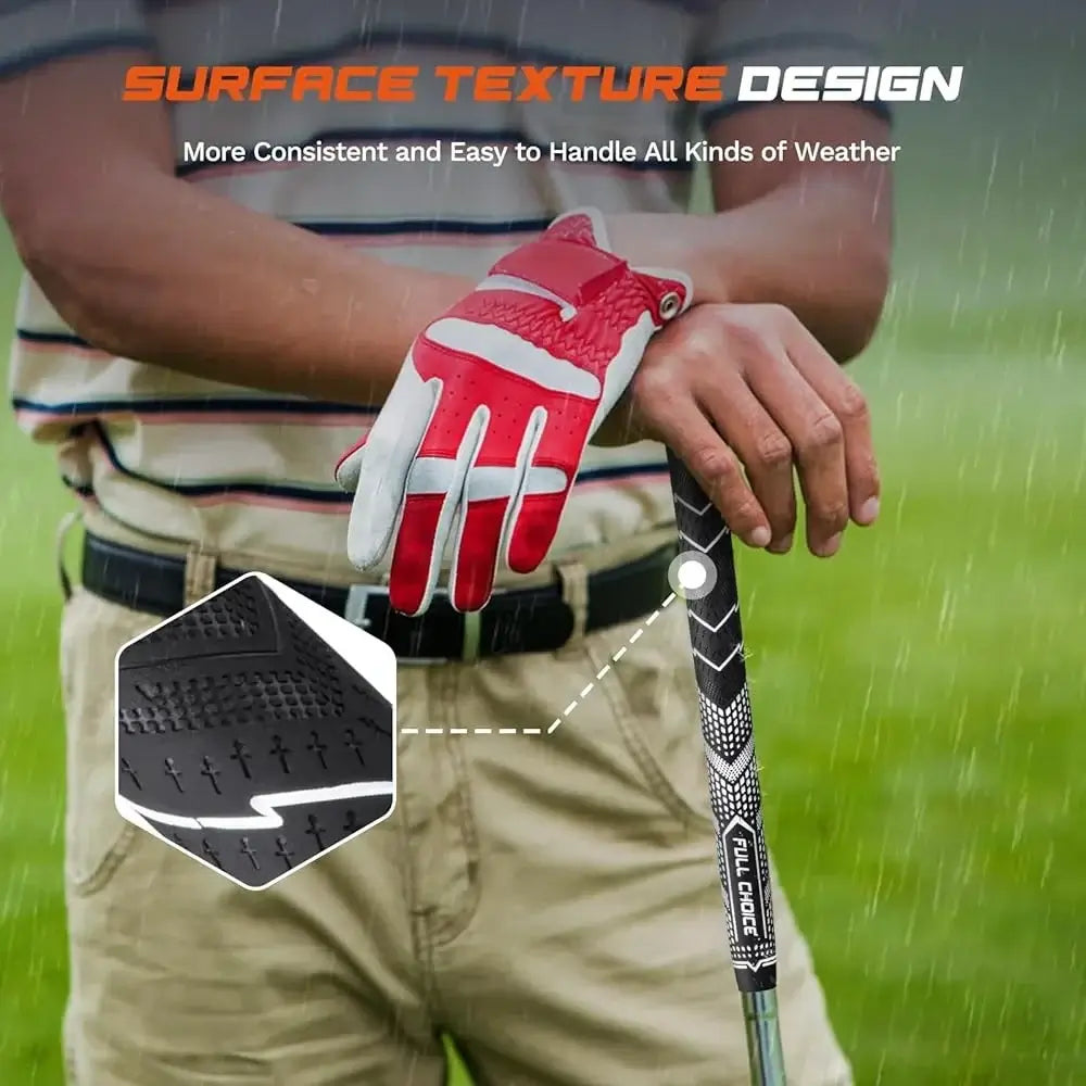 High Traction Non-Slip Golf Grips 13 Pack Advanced Texture Low Taper Control Sportsman Specialty Products