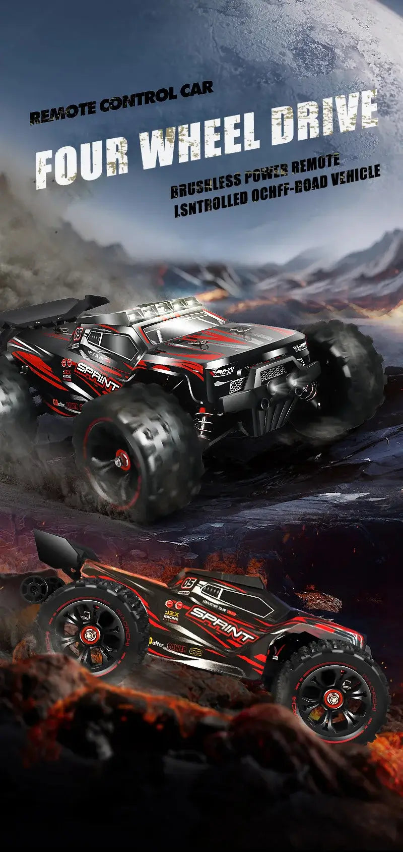 4WD Remote Control 1/14 RC Car 50 or Super Brushless 85KM/H Fast RTR High Speed Sportsman Specialty Products