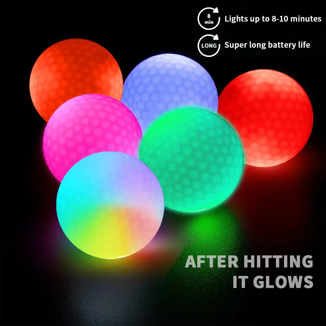 Caiton Night Glow Golf Balls – Set of 6 High-Visibility, Impact-Activated Sportsman Specialty Products