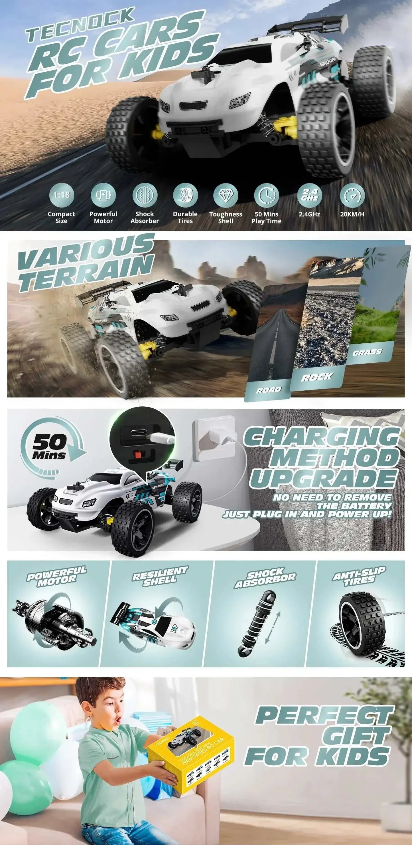 RC Cars 1:18 Scale 20 KM/H Offroad Buggy Sportsman Specialty Products