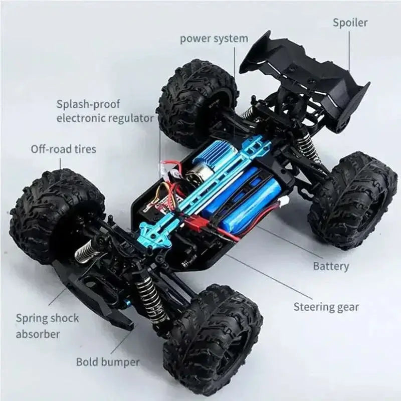 1:16 80km/h RC Cars With LED for 4x4 Off Road Monster Truck Sportsman Specialty Products Fast RC Cars