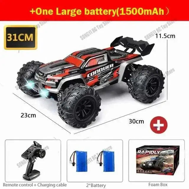 1:16 80km/h RC Cars With LED for 4x4 Off Road Monster Truck Sportsman Specialty Products Fast RC Cars