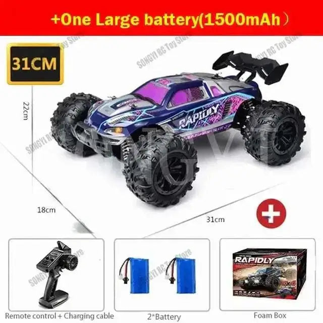 1:16 80km/h RC Cars With LED for 4x4 Off Road Monster Truck Sportsman Specialty Products Fast RC Cars