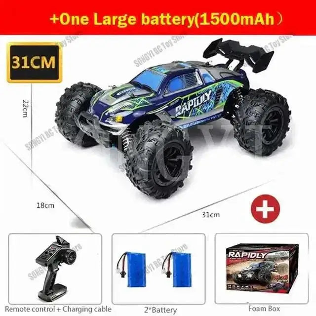 1:16 80km/h RC Cars With LED for 4x4 Off Road Monster Truck Sportsman Specialty Products Fast RC Cars