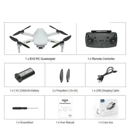 EX5 FPV 200M/1000M Drone 4K GPS 5G WIFI - Sportsman Specialty Products