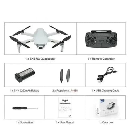EX5 FPV 200M/1000M Drone 4K GPS 5G WIFI - Sportsman Specialty Products