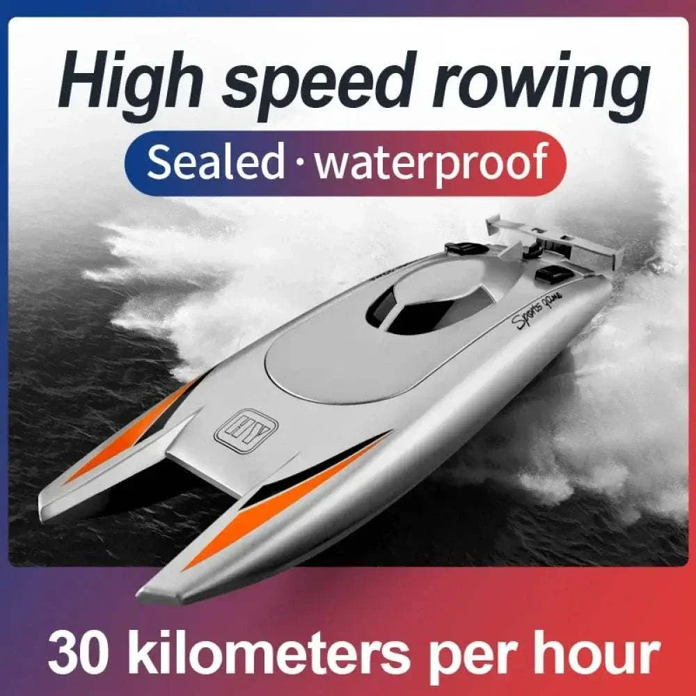 High speed 30kmh radio controlled racing boat on water