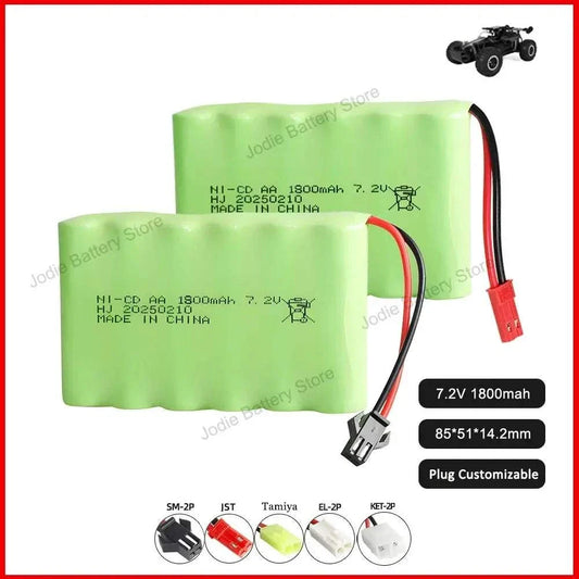 7.2V 1800mAh Ni-Cd rechargeable RC truck battery pack