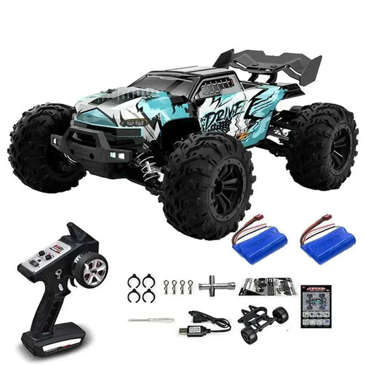 75kmh or 50kmh 4wd rc car with led remote control on outdoor terrain