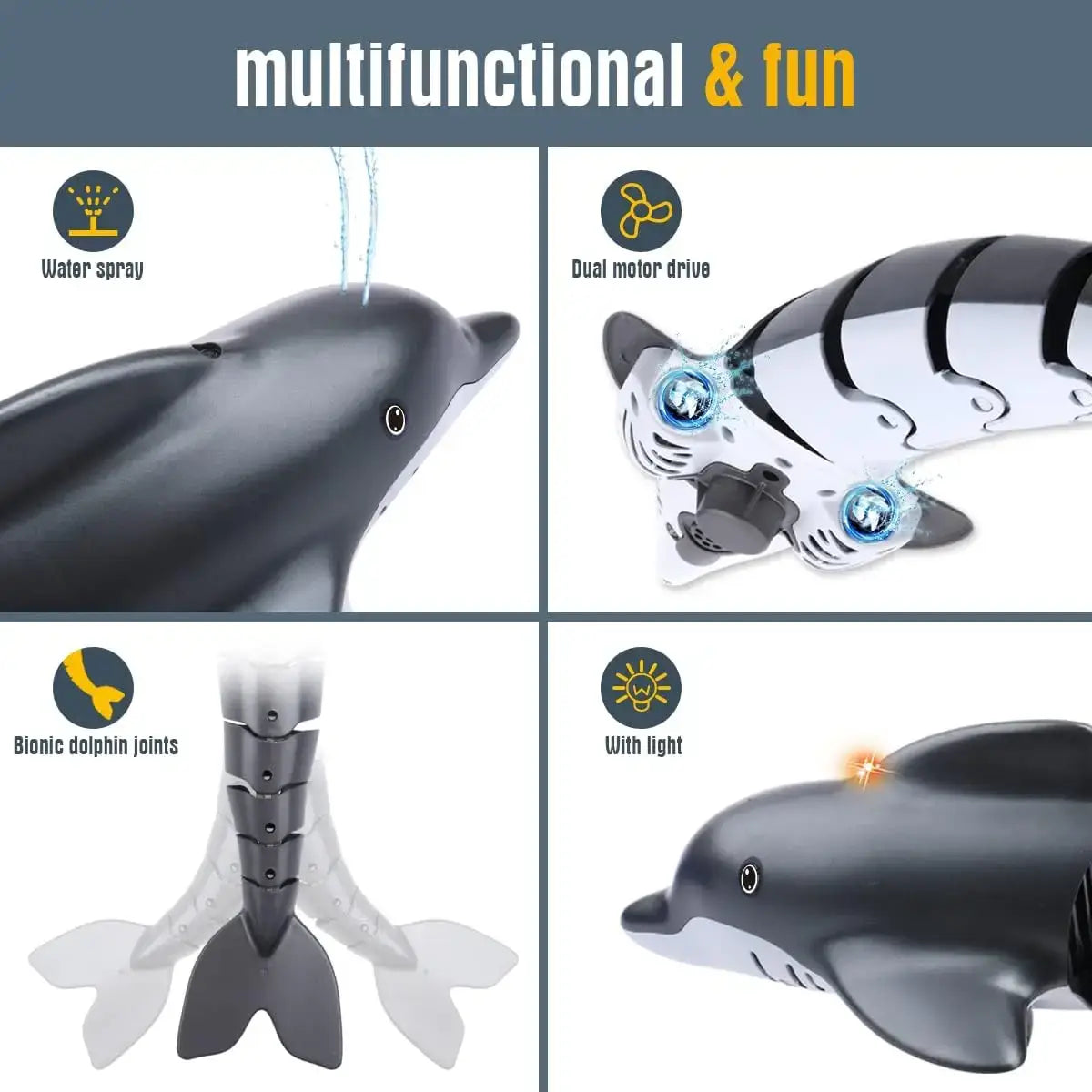 Remote Control Dolphin Toy 2.4G High Simulation Dolphin Sportsman Specialty Products