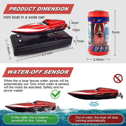 360° Rotating Fast RC Boat - Pool and Lake RC Boats Sportsman Specialty Products