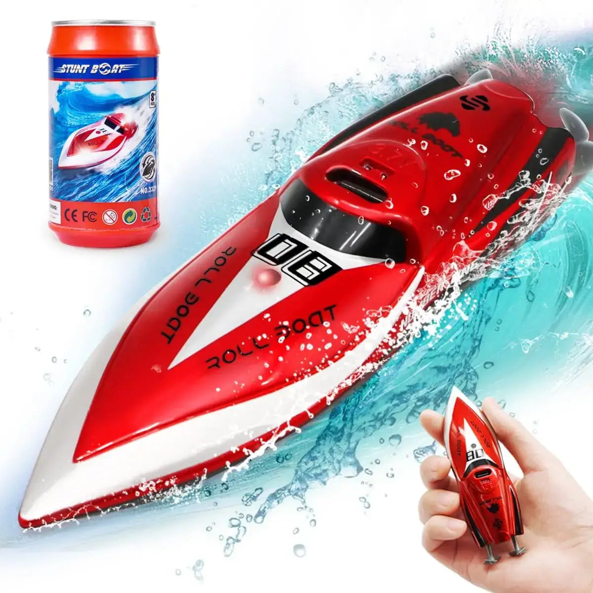 360° Rotating Fast RC Boat - Pool and Lake RC Boats Sportsman Specialty Products
