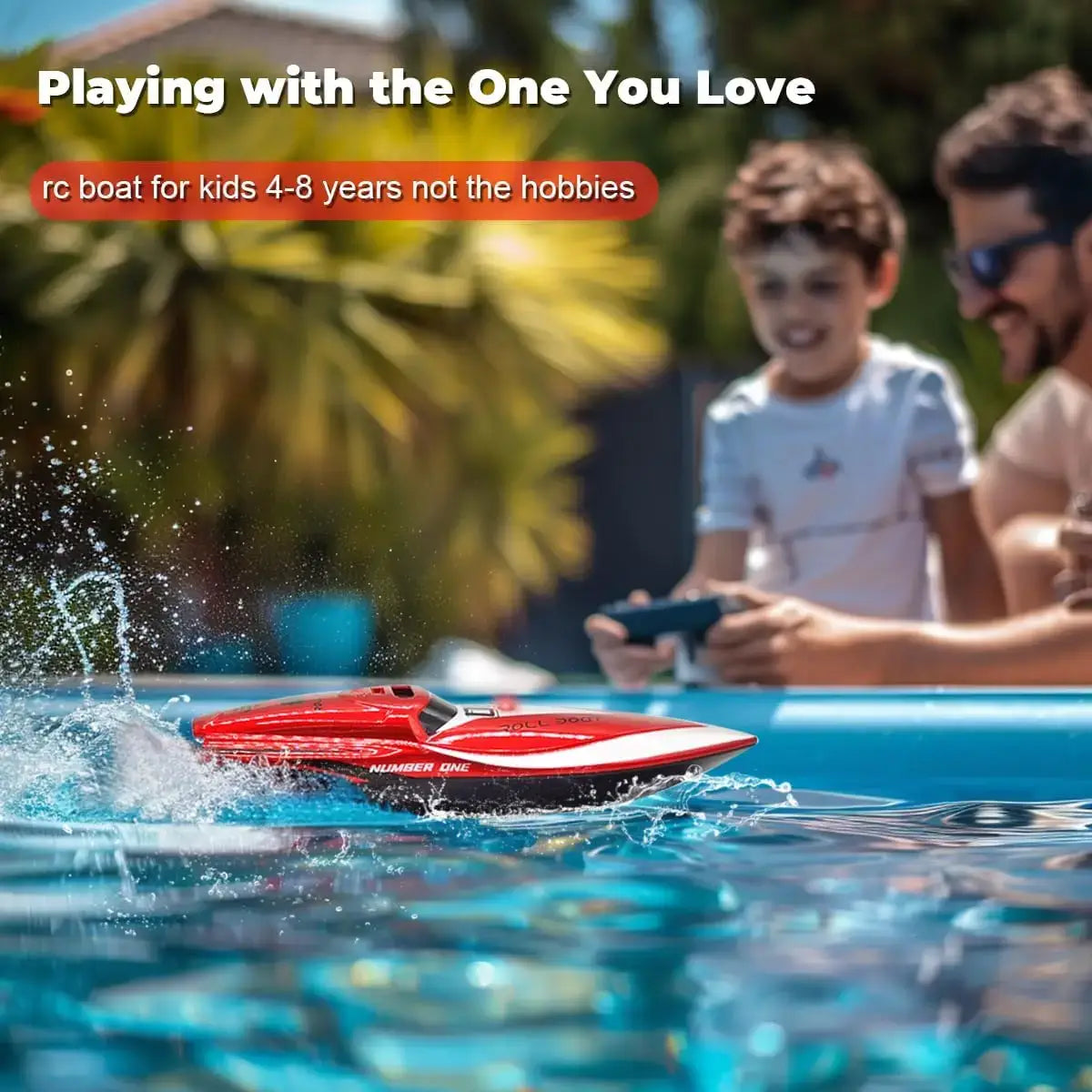 360° Rotating Fast RC Boat - Pool and Lake RC Boats Sportsman Specialty Products