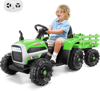 Ride on Tractor with Trailer, 12V Electric Tractor w/ Parent Remote Sportsman Specialty Products