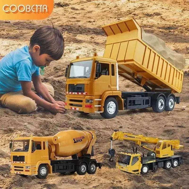 Crane Dump Truck Construction Engineering Vehicle Toys Mixing Model - Sportsman Specialty Products